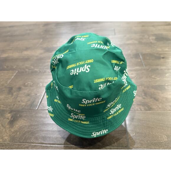 Sprite Unisex Green White All Over Print Bucket Hat Cap One Size Fit Most - Picture 5 of 12